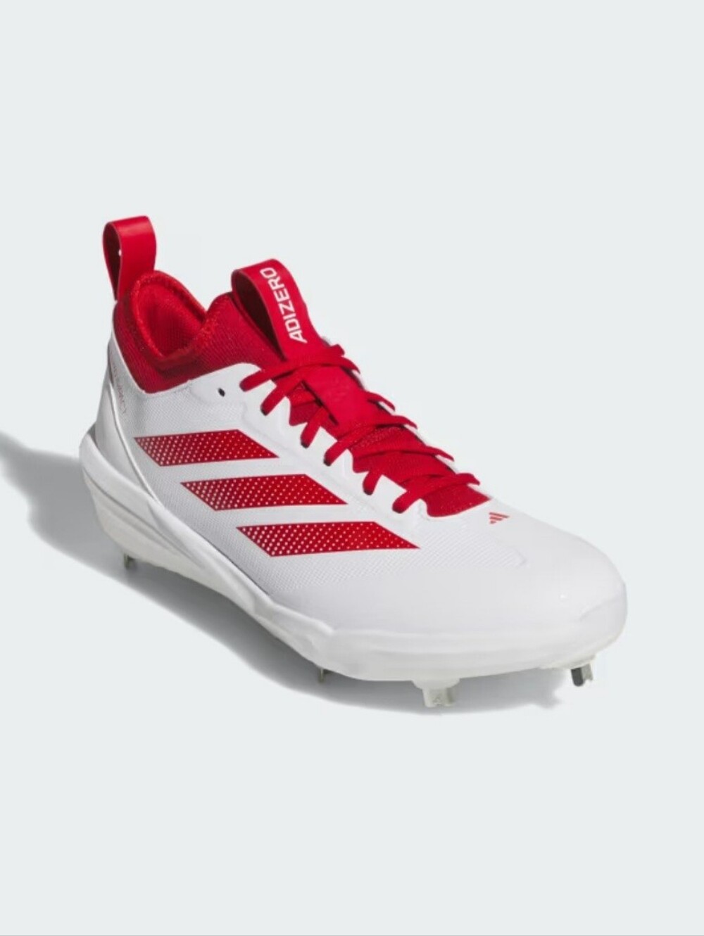 Adidas Adizero Impact 2.0 Baseball Cleats Cloud White/Power Red JH6734 M Sz 6.5